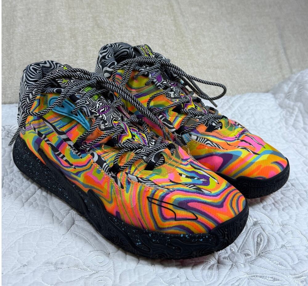 Puma Boys 7.5 Multicolor MB.03 Melo x Dexter's Laboratory Basketball Shoes Print
